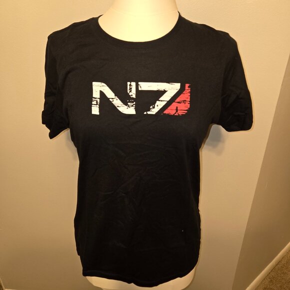 Mass Effect 3 Distressed N7 Logo T-shirt - Women's XL - Picture 1 of 6